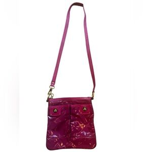 Marc By Marc Jacobs Women's Pink Percy Crossbody Turn lock patent Leather Bag